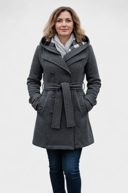 Leona™ | Elegant dobbeltradet frakke