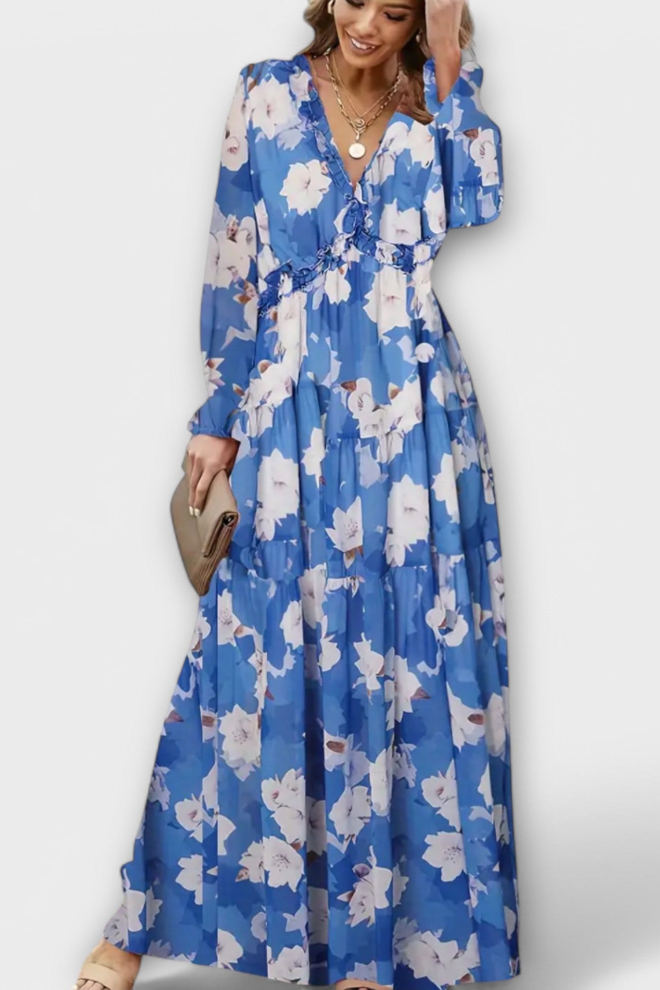 Sofia | Maxi blomsterkjole