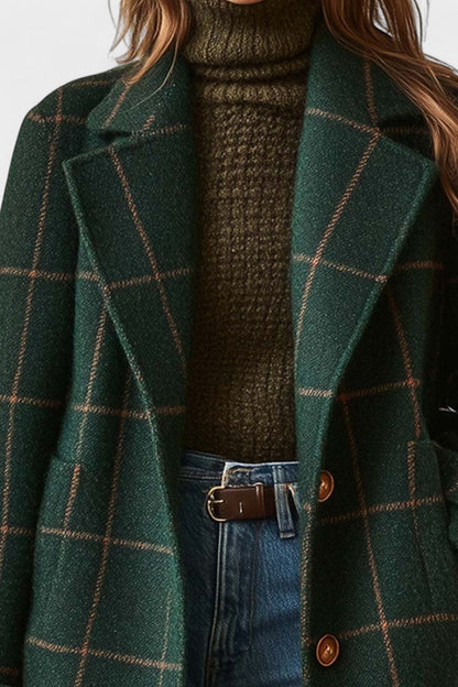 Yrsa™ | Elegant tweedfrakke i ternet mønster